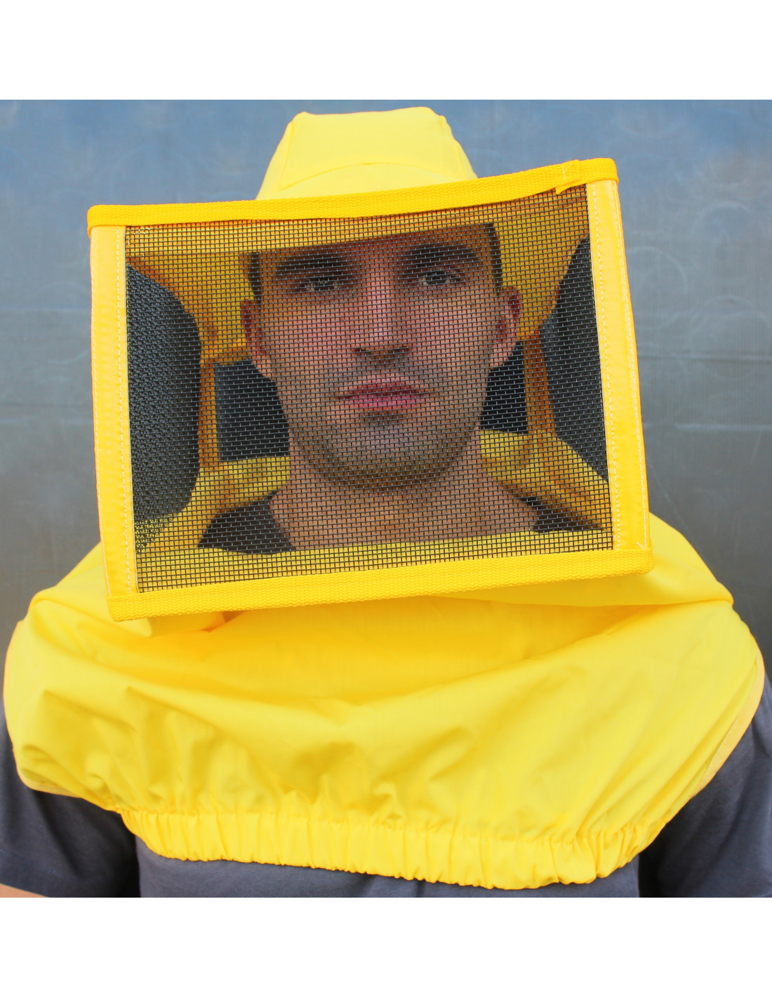 Maschera quadrata con rete per casco apicoltore