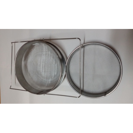 Doppelfilter aus Edelstahl, ausziehbar, Durchmesser 24 cm
