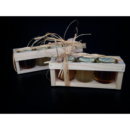 Wooden case for three 50g-jars Best Price, shop, shopping