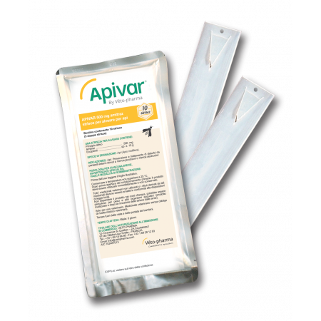 Apivar strips (packet of 10 strips - Amitraz active principle)