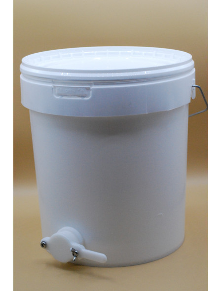 Plastic bucket WITH TAP  25 kg (19 litres)