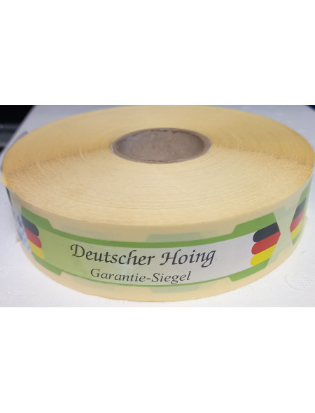Large guarantee seal "German Honey" (pack of 1000 pcs) Best