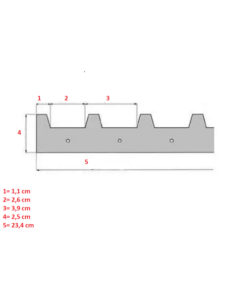 Abstandshalter für 5 Superrahmen für Beuten mit 6 Rahmen mm 233