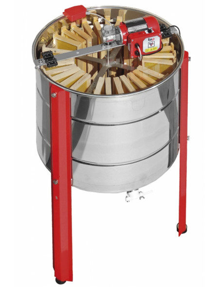 Honey extractor with radial cage 28  DB - Flamingo stainless steel, motor transmission 'Eloba"'