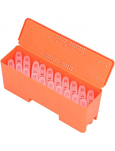 Plastic box for transporting 20 real cells