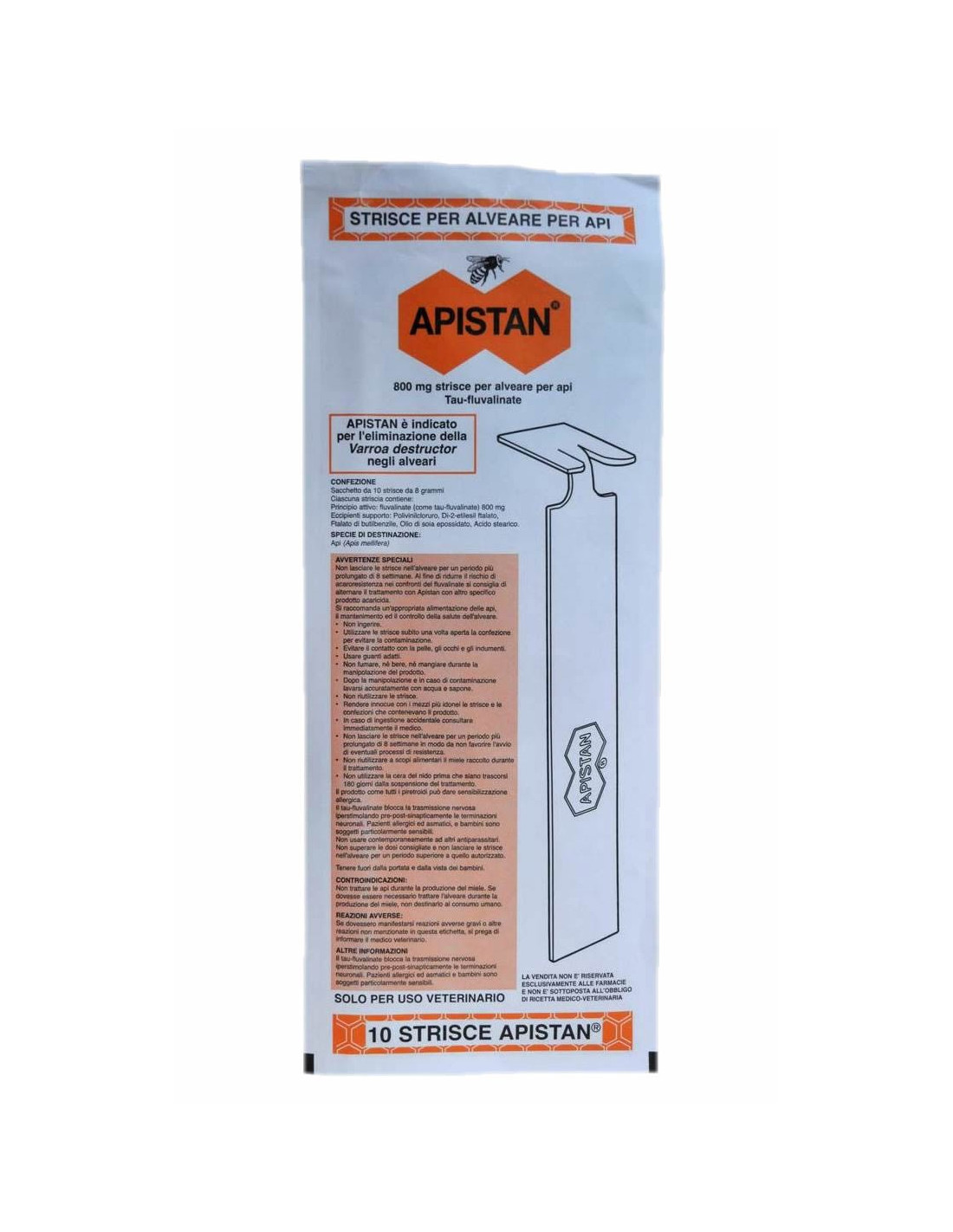 APISTAN Pestizid für Kampf Varroa 1 Paket ab 10 Streifen 