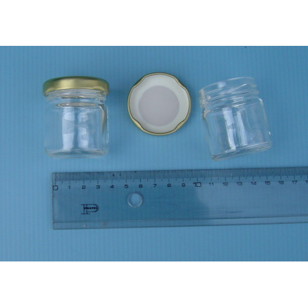 Vaso vetro mignon, monodose, gr. 50 (40 ml) con capsula