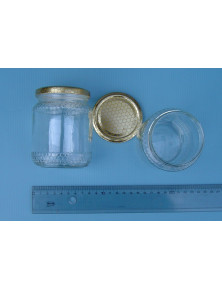 Vaso in plastica trasparente da 190 ml per 250 g di miele