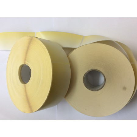 “Soft yellow” neutral adhesive label, 1250 label roll Best