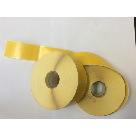 “Bright yellow” neutral adhesive label, 1250 label roll Best